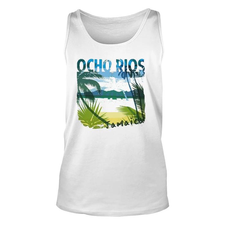 Ocho Rios Jamaica Beach Summer Matching Family Palms Tree Unisex Tank Top