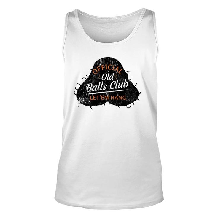 Over The Hill 55 Old Balls Club Distressed Novelty Gag Gift Unisex Tank Top