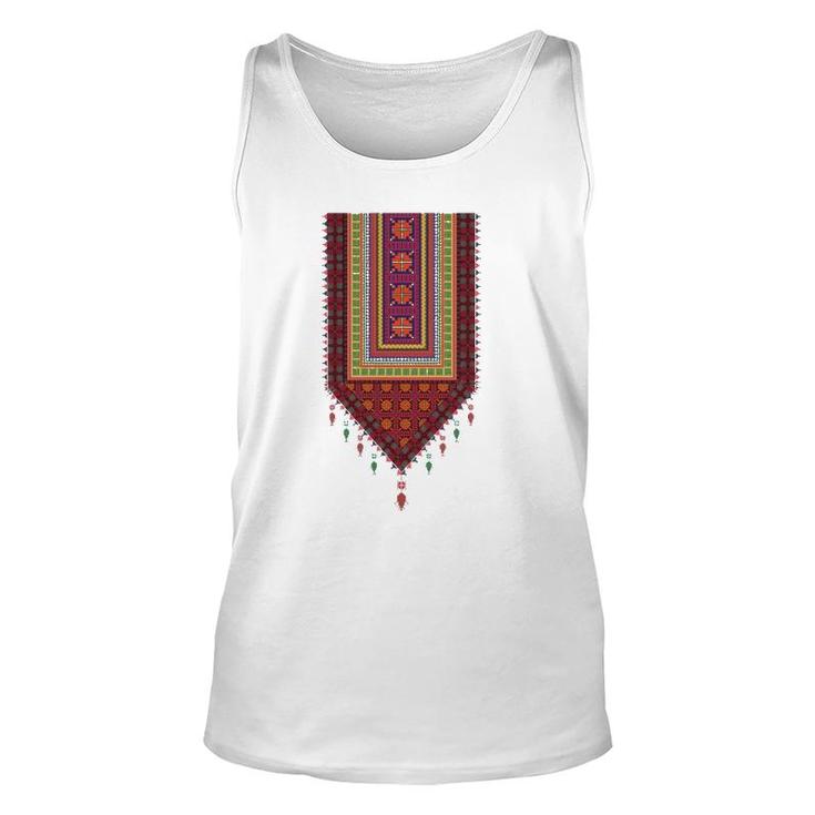 Palestine Tatreez Palestinian Designs Gift Unisex Tank Top