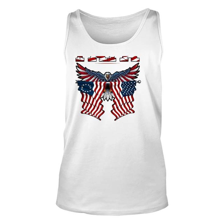 Papa American Flag Eagle Father's Day Gift Unisex Tank Top