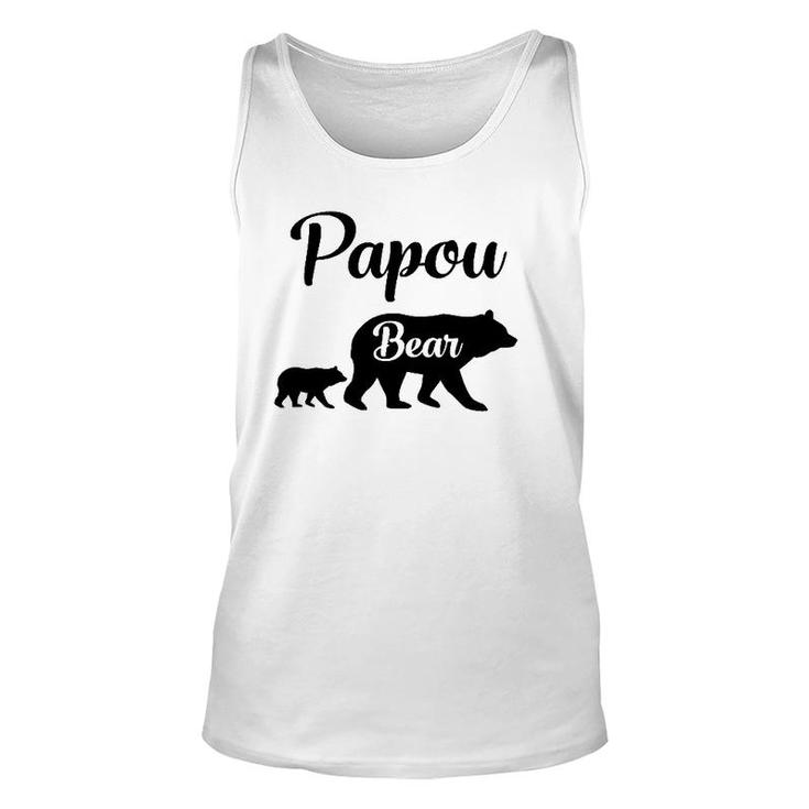 Papou Bear Gift Grandfather Grandpa Unisex Tank Top