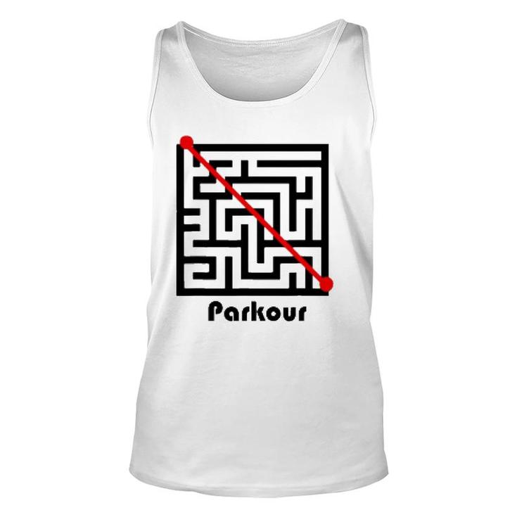 Parkour Maze Funny Freerunning Freerunner Tee Unisex Tank Top