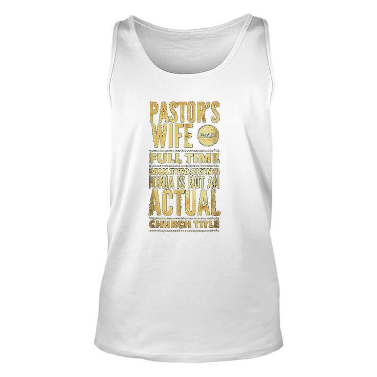 Pastor Wife First Lady Pastoral Unisex Tank Top