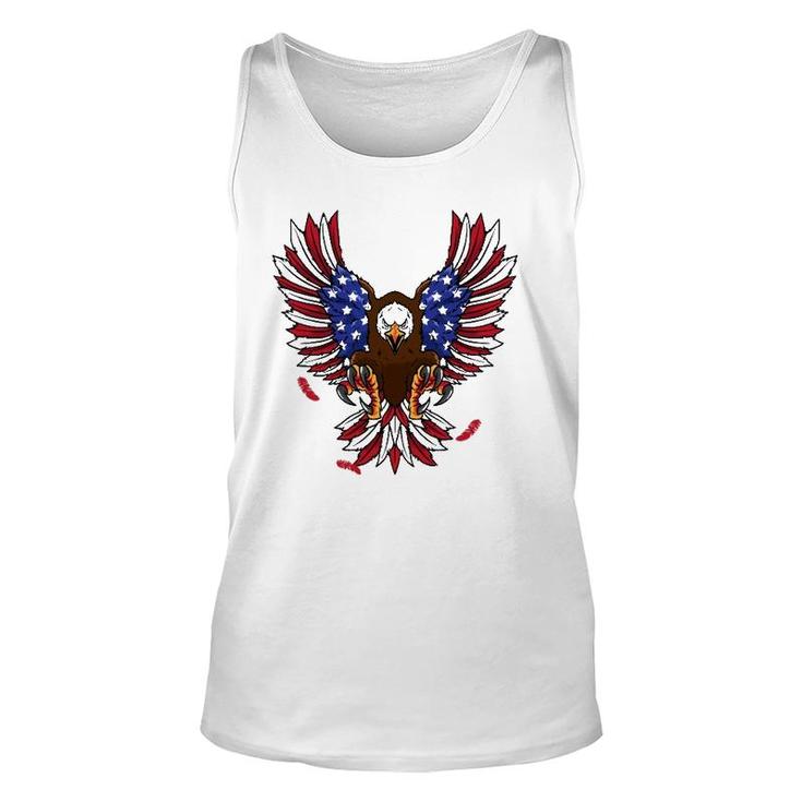 Patriotic July 4Th Usa Eagle Lovers American Flag Eagle Unisex Tank Top