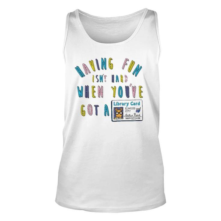 Pbs's Arthur Library Card Men's And Women's Unisex Tank Top