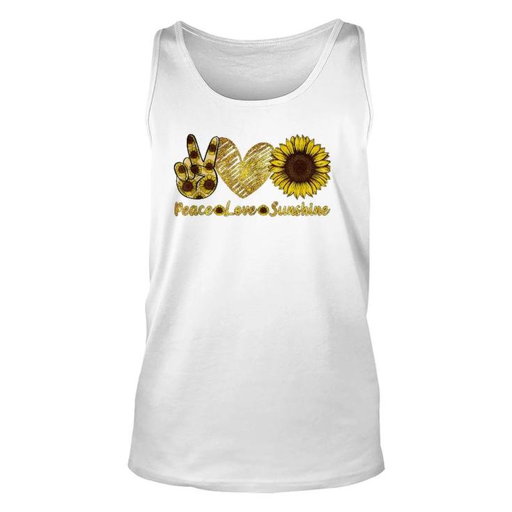 Peace Love Sunshine Sunflower Hippie Summer Lovers  Unisex Tank Top