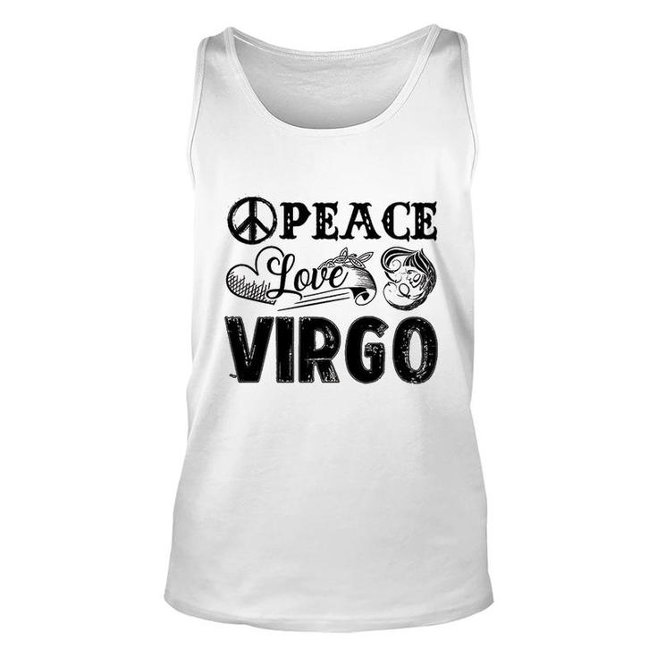 Peace Love Virgo Unisex Tank Top