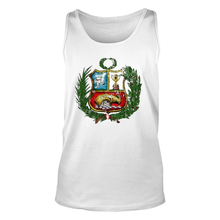 Peruvian Soccer Team  Vintage Jersey Coat Of Arms Unisex Tank Top