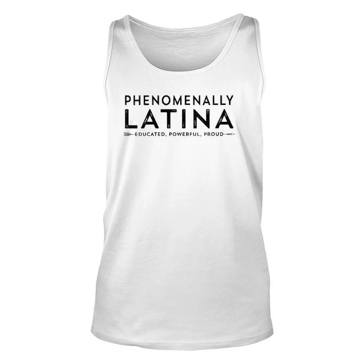 Phenomenally Latina Educated Powerful Proud Hispanic Mujer V-Neck Tank Top