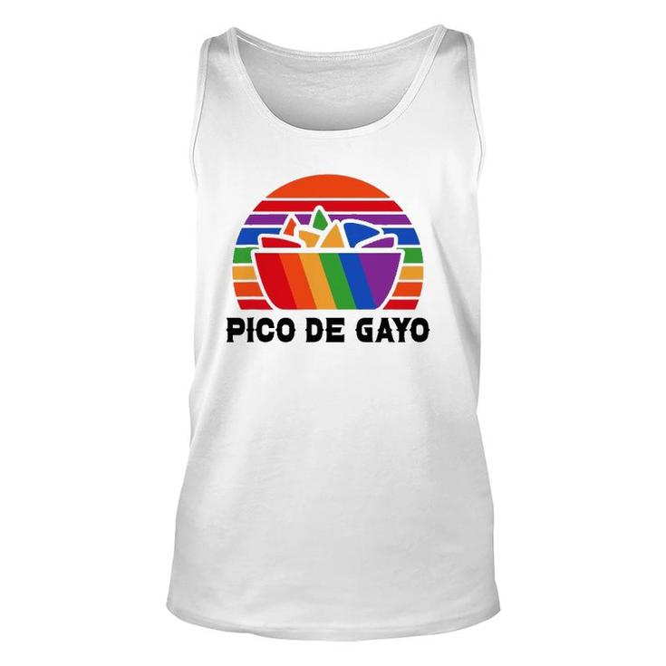 Pico De Gayo Funny Gay Lesbian Pride Rainbow Mexican Food Unisex Tank Top