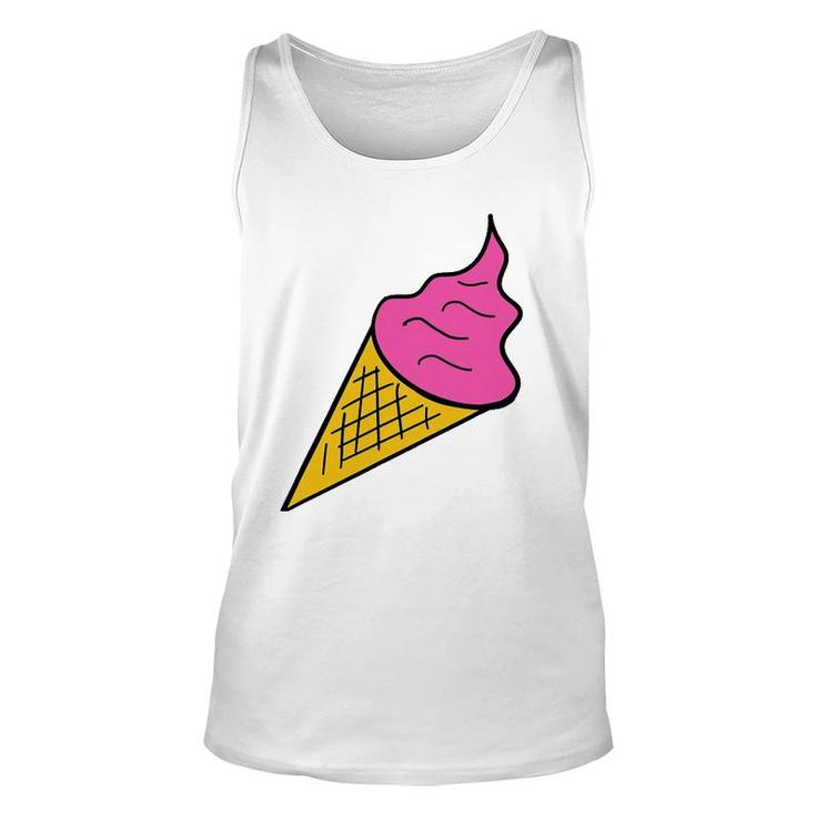 Pink Ice Cream Funny Art Print Tee Clothing Love Unisex Tank Top