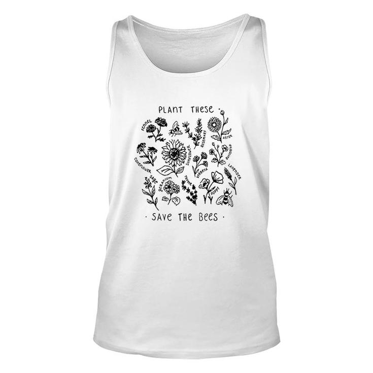 Plant These Save The Bees Unisex Tank Top