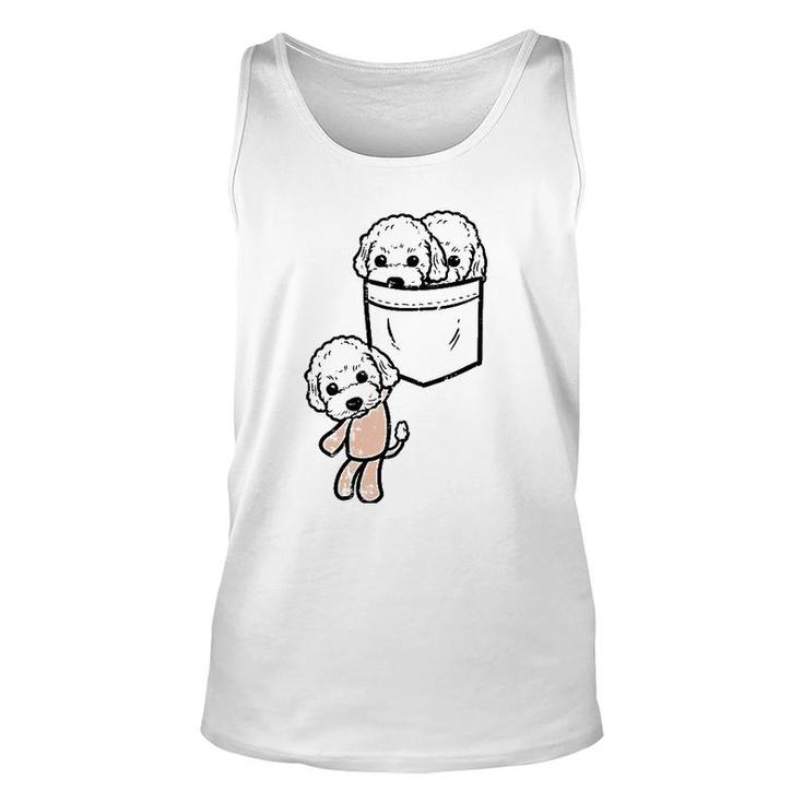 Poodles In Your Pocket Cute Animal Pet Dog Lover Owner Gift Unisex Tank Top