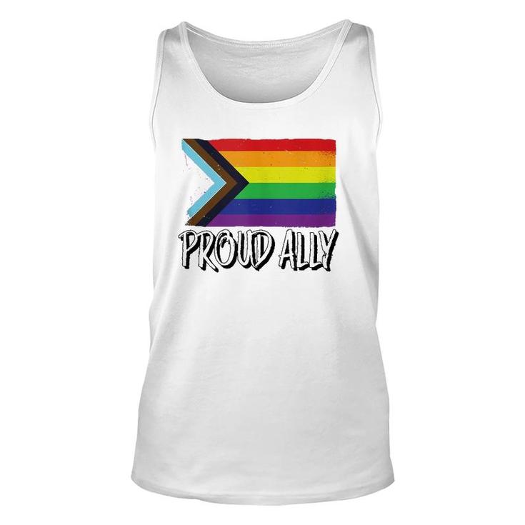 Proud Ally Pride Month Lgbtq Black Pride Flag  Unisex Tank Top