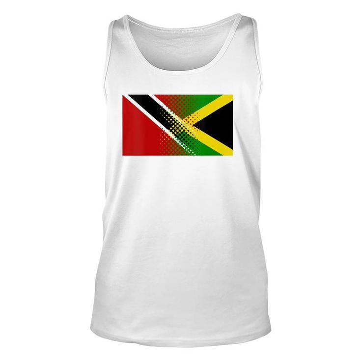 Womens Proud Jamaican Trinidadian Trinidad And Jamaica Flag V-Neck Tank Top
