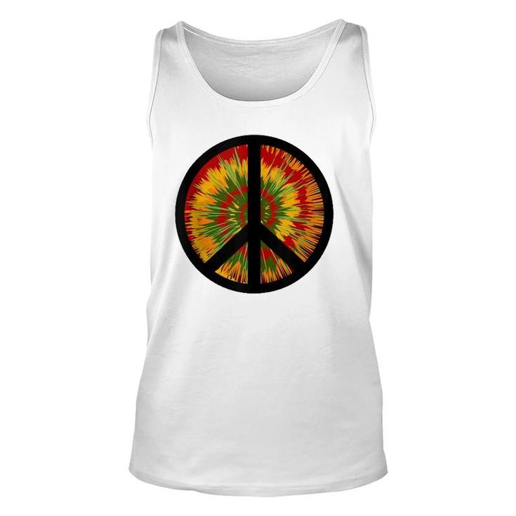 Psychedelic Trip Peace Sign 60'S 70'S  Unisex Tank Top