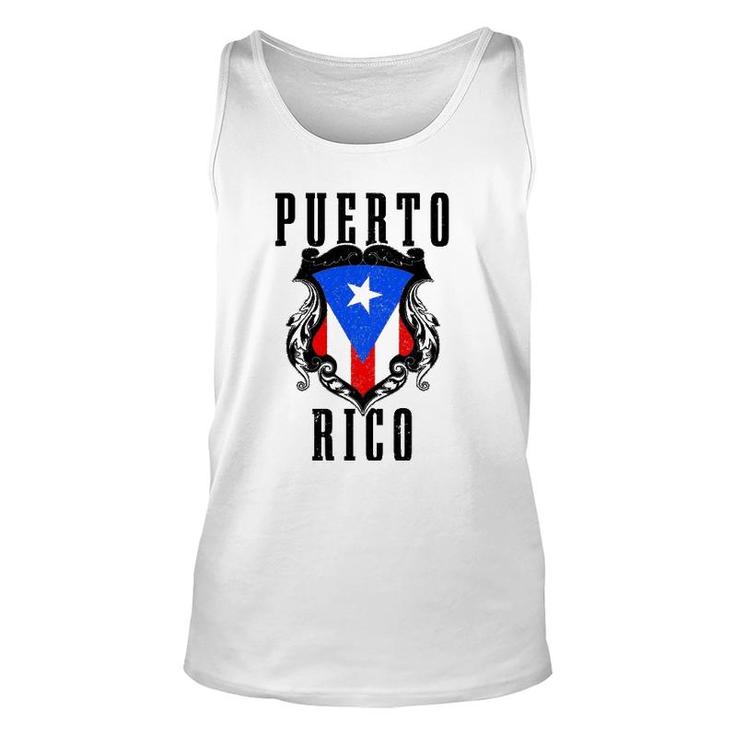 Puerto Rico Vintage Puerto Rican Flag Pride Puerto Rico Unisex Tank Top