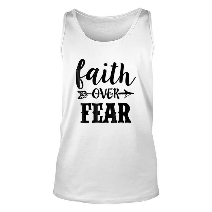 Quote Faith Over Fear Unisex Tank Top