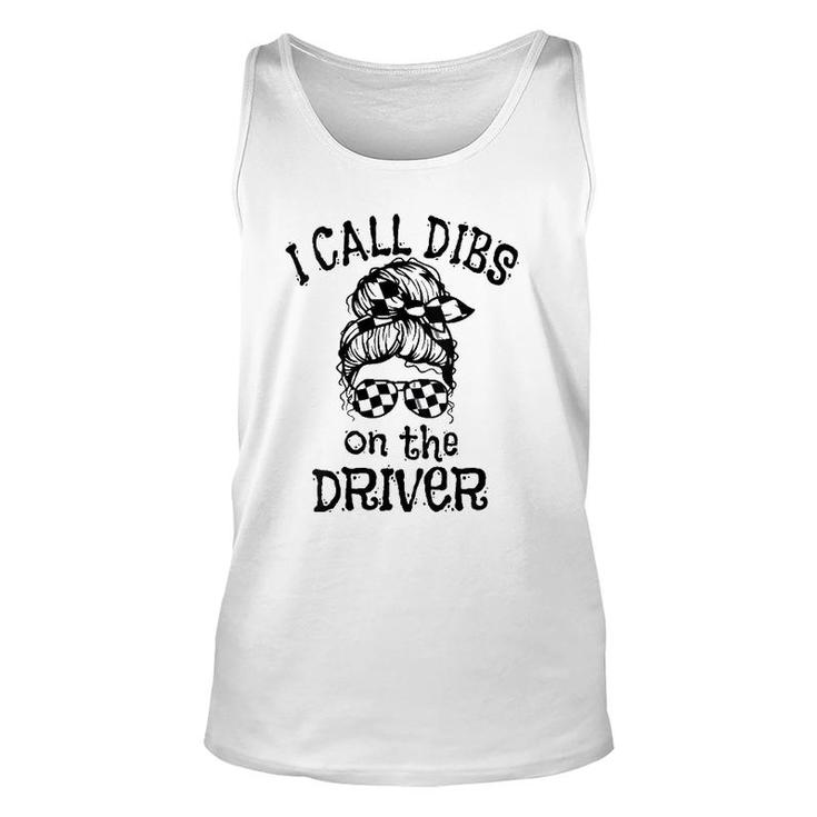 Womens Race Wife Racing Stock Car Dirt Track Racing Dibs On Driver V-Neck Tank Top