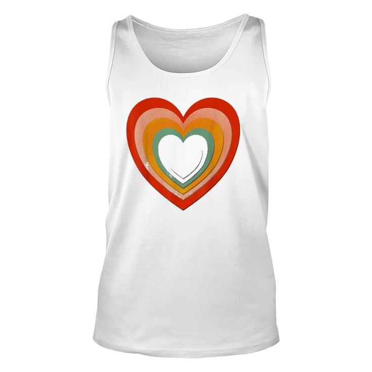 Rainbows And Heart Cutouts Valentines Love  Unisex Tank Top
