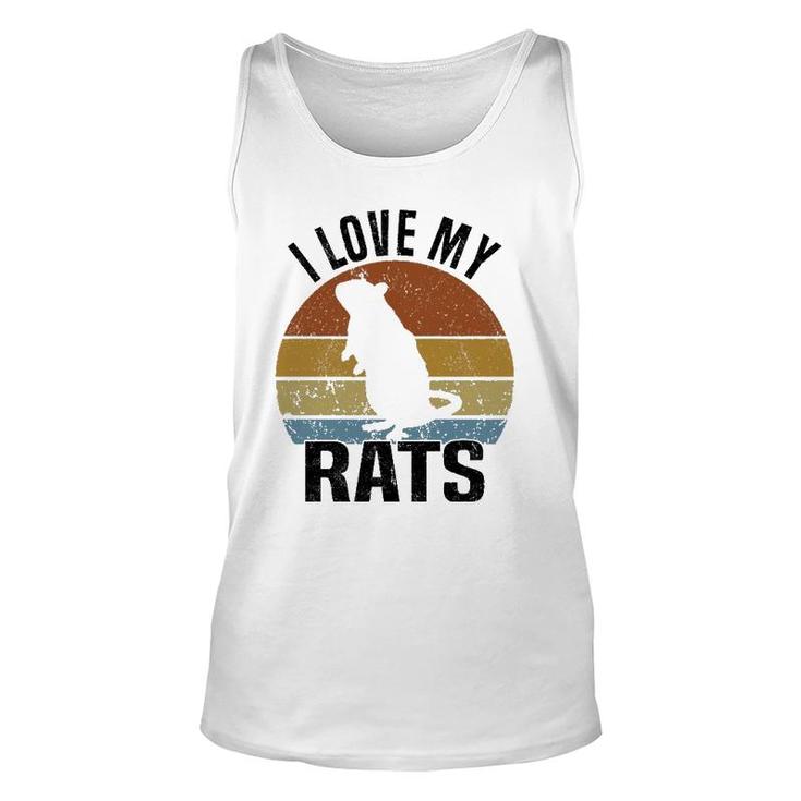 Rat Rats Pet Lover Vintage Retro Unisex Tank Top