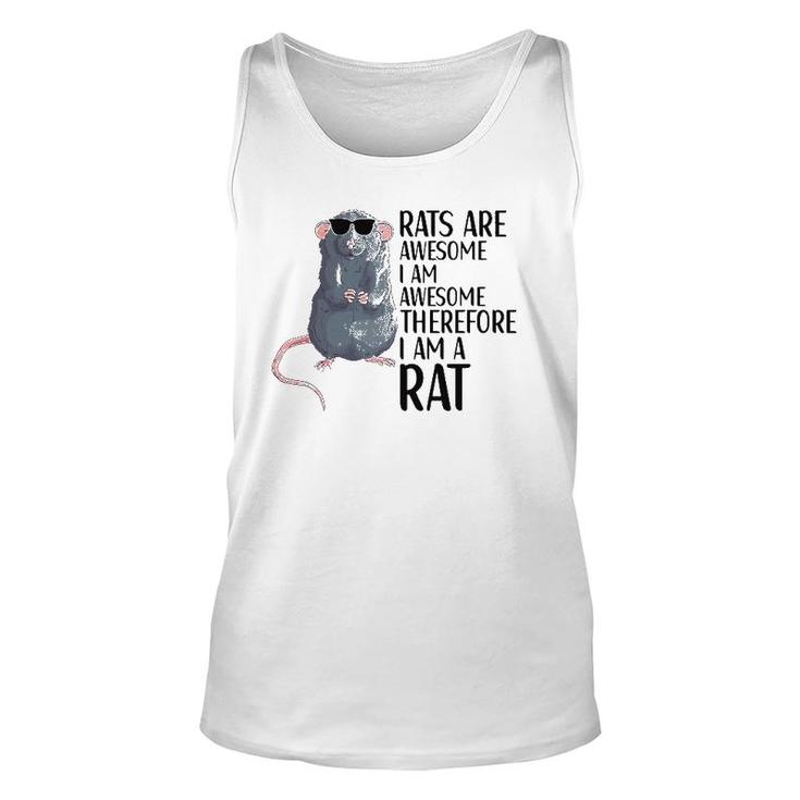 Rats Are Awesome Funny Rat Lover Apparel Unisex Tank Top