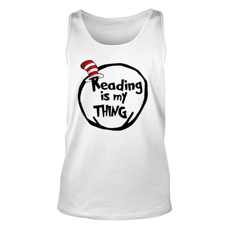 Reading Is My Thing Funny Bookworm Reading Lover Gift Unisex Tank Top