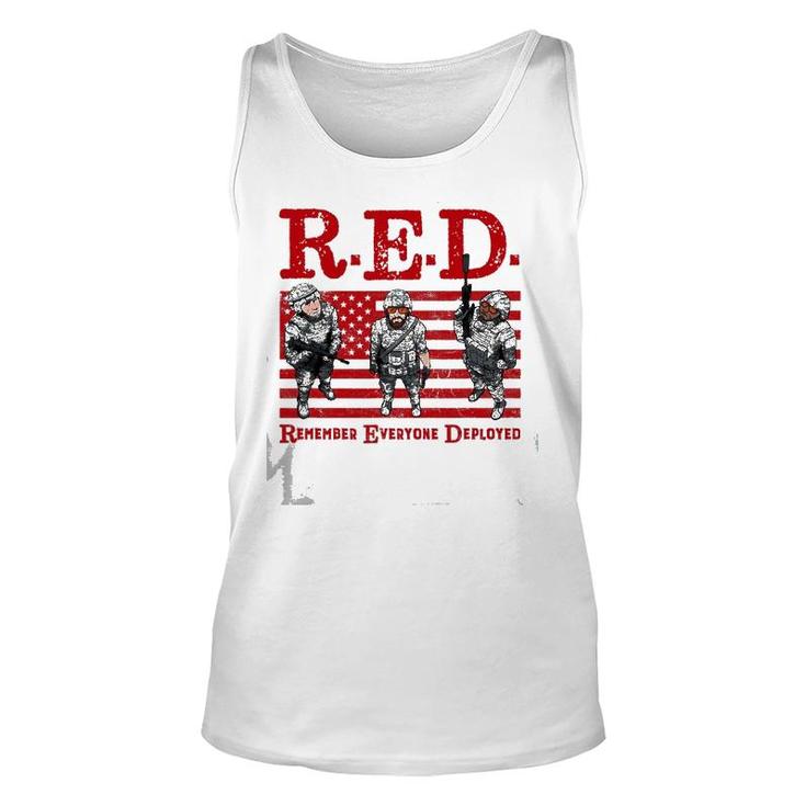 Remember Everyone Deployed Red Friday Military Families Unisex Tank Top