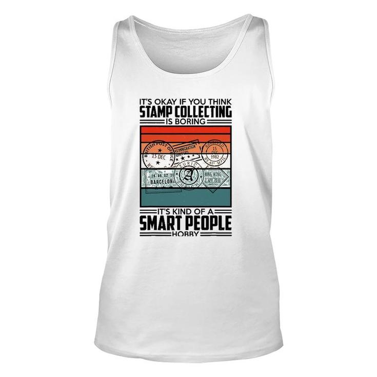Retro Fun Stamp Collecting For Postal Stamp Collector Tank Top