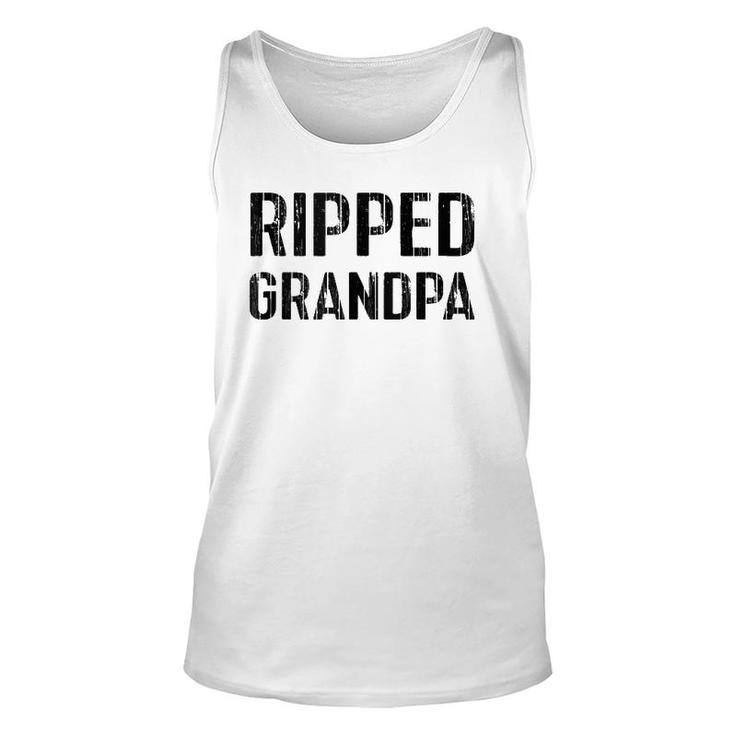 Ripped Grandpa  Gift Father's Day 1 Best Grandpa Ever Unisex Tank Top