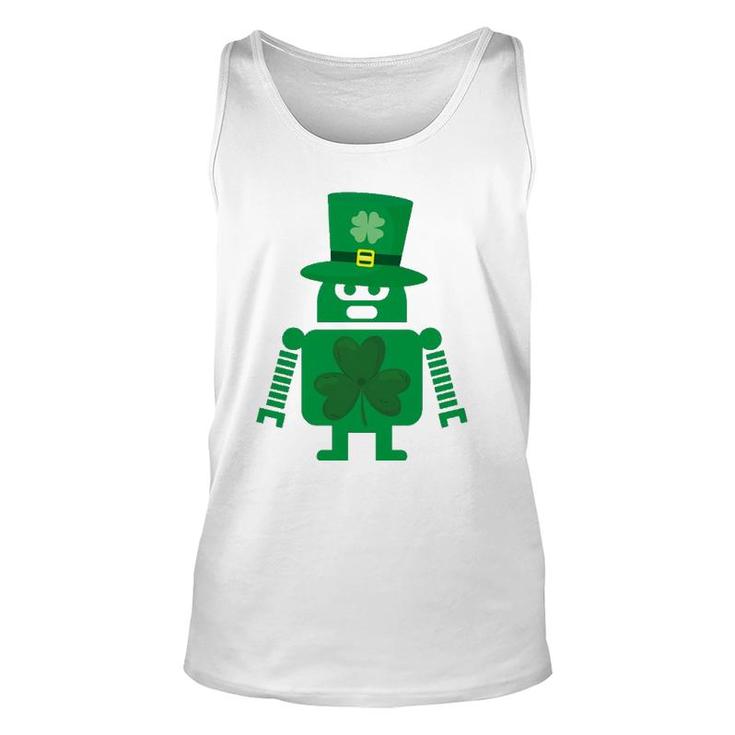 Robot Funny Geeky Leprechaun St Patricks Day Gifts Unisex Tank Top