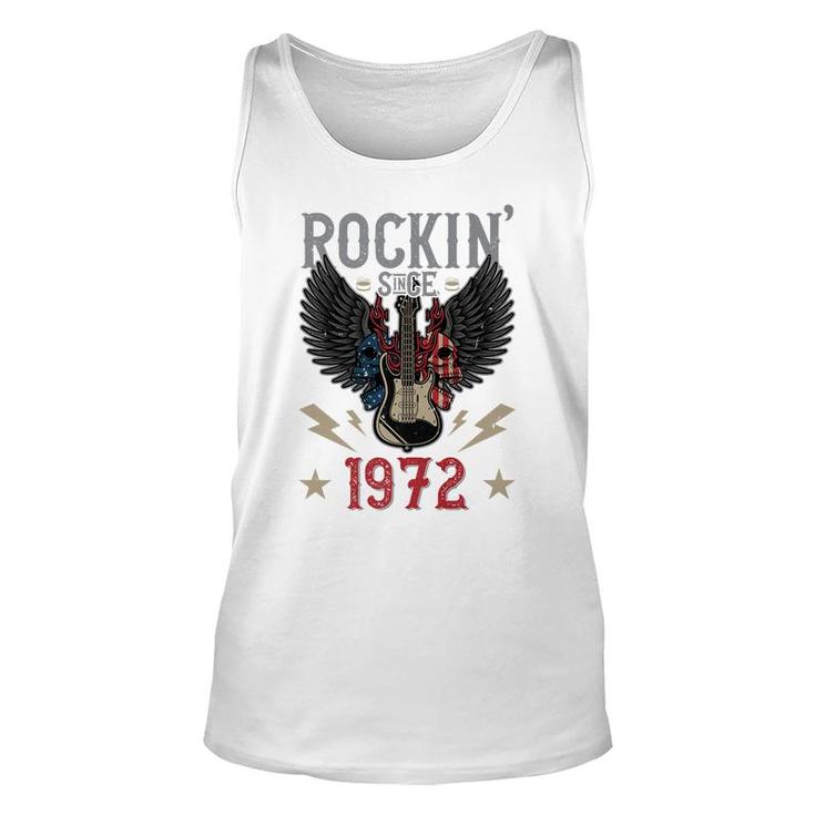 Rockin Since 1972 T  Rock N Roll Lovers 50Th Birthday Premium  Unisex Tank Top
