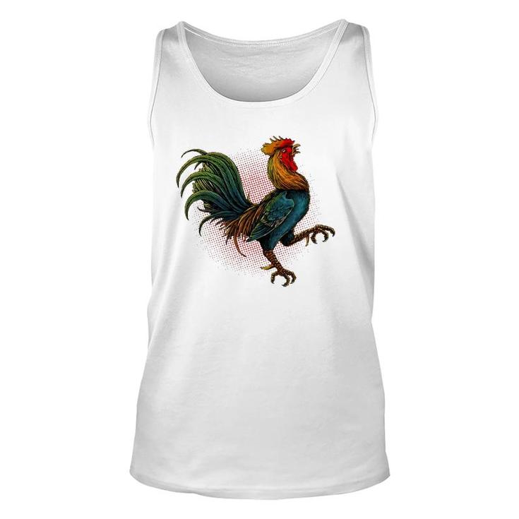 Rooster Male Chickens Awesome Birds Rooster Crows Unisex Tank Top