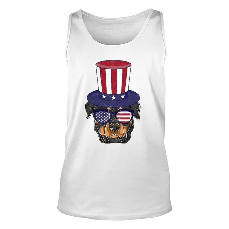 Rottweiler Patriotic Dog Mom & Dad S 4Th Of July Usa Unisex Tank Top