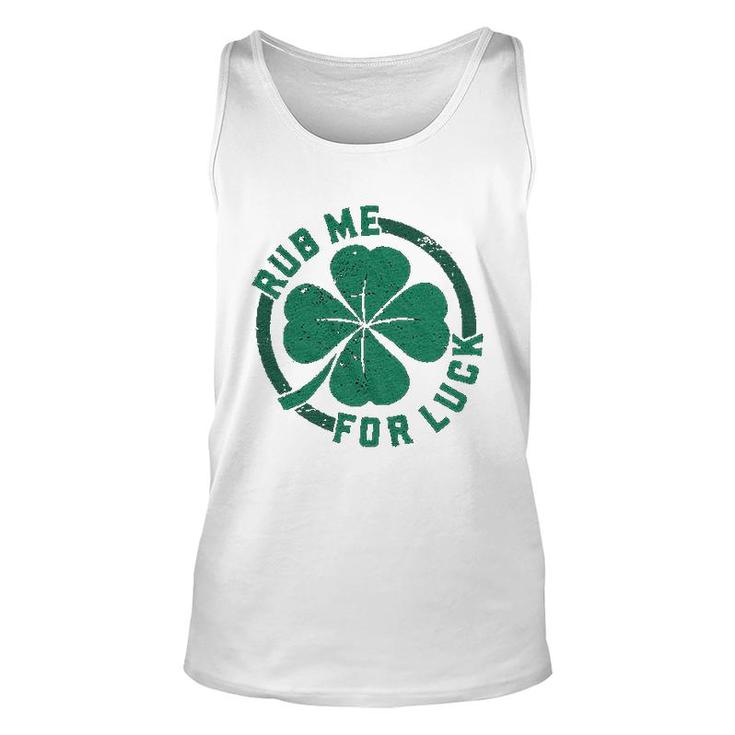 Rub Me For Luck Saint Patricks Day Cool Shamrock St Patty Tank Top