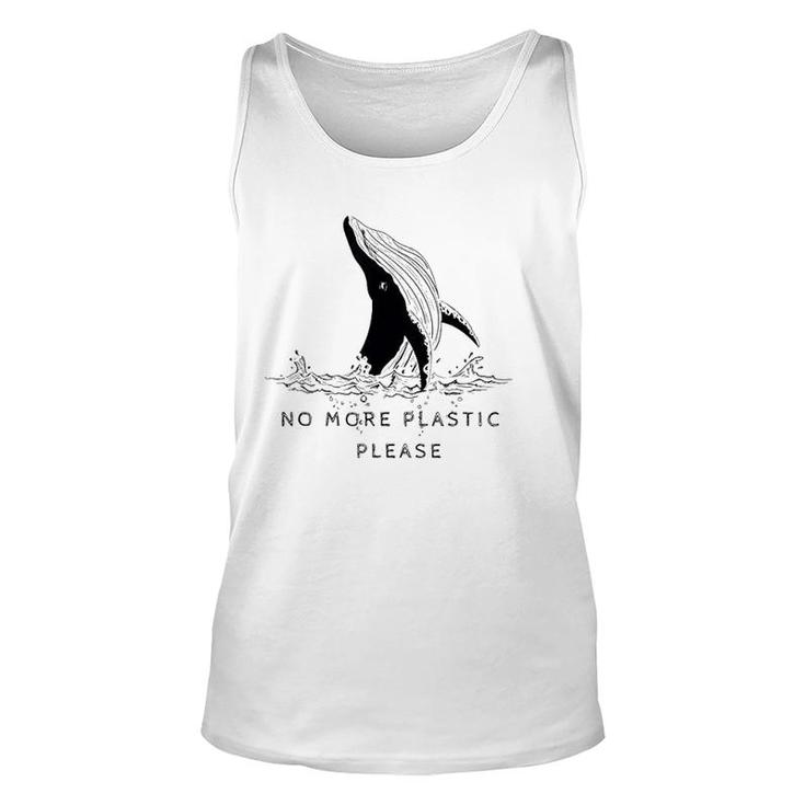 Save The Whales No More Plastic Please Unisex Tank Top