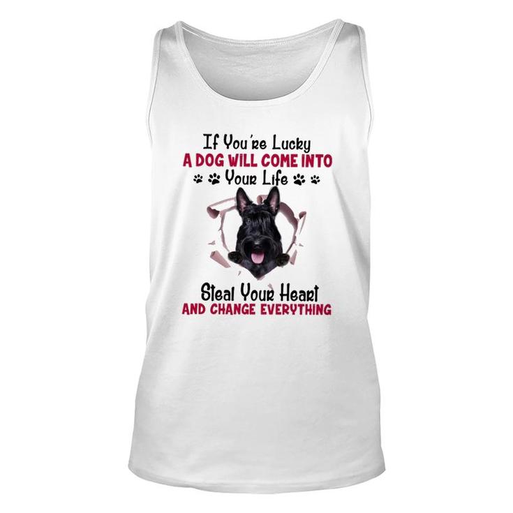 Scottish Terrier If You Are Lucky Unisex Tank Top