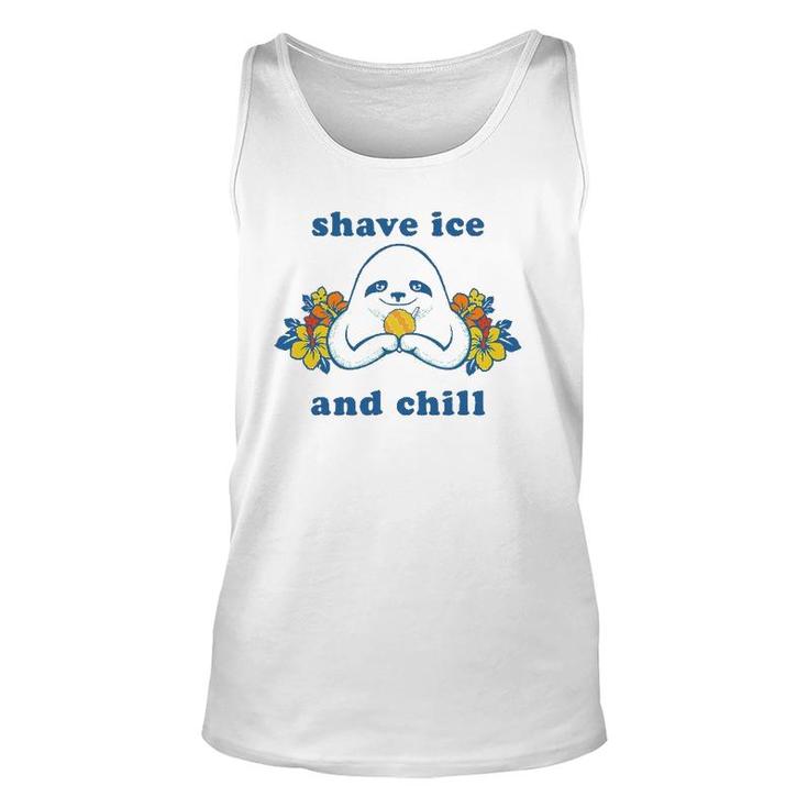 Shave Ice And Chill Sloth Hawaii Gift Surf Unisex Tank Top