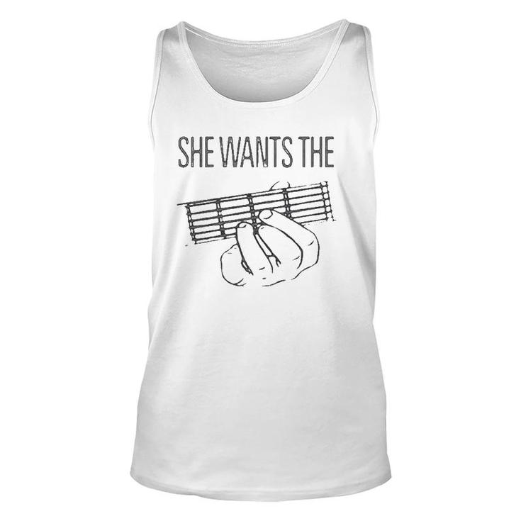 She Wants The D Chord Unisex Tank Top