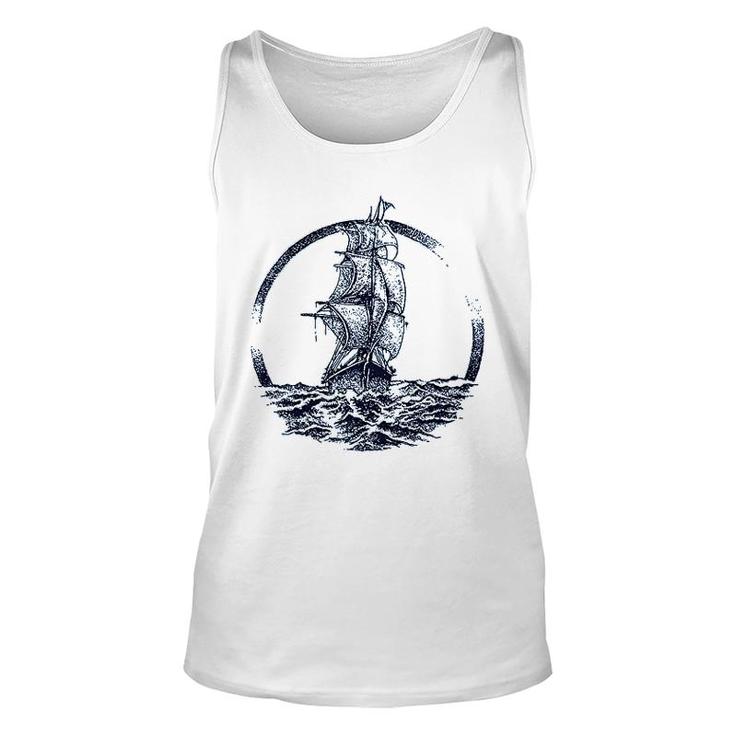 Ship Sailing The Ocean Seas Unisex Tank Top