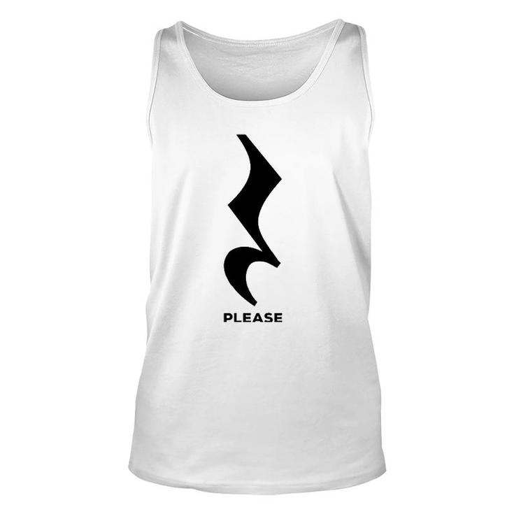Silence Please Quarter Rest Musical Note Music Unisex Tank Top