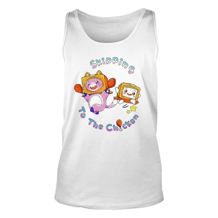 Skipping To The Chicken Lanky Art Box Unisex Tank Top