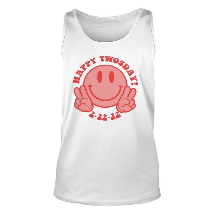 Smile Face Happy Twosday 2022 February 2Nd 2022 2-22-22 Tank Top