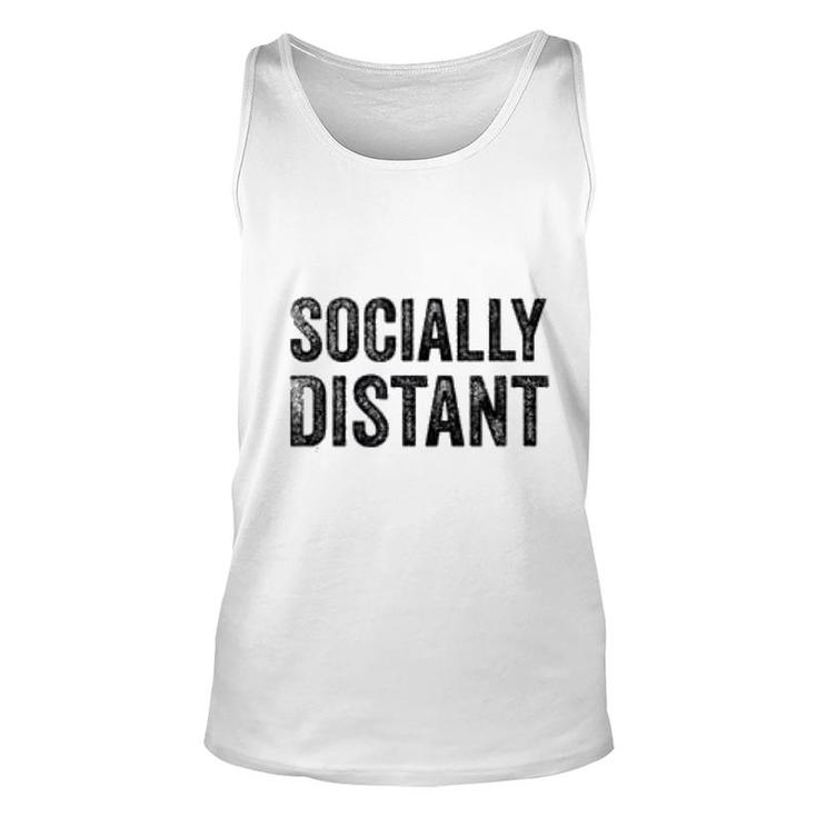 Socially Distant Introvert Funny Social Distancing Unisex Tank Top