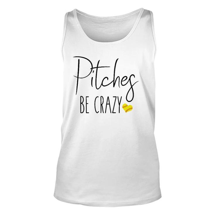 Womens Softball Pitching Home Run Pitches Be Crazy Fast Slow Tank Top