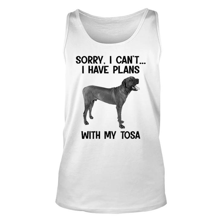 Sorry I Cant I Have Plans With My Tosa Unisex Tank Top