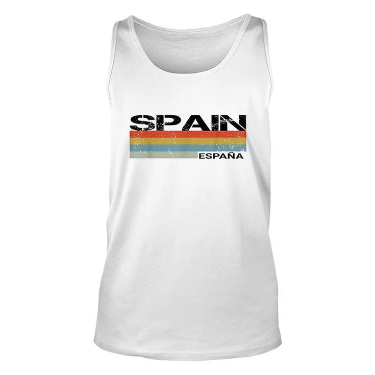 Spain & Spanish Language Espana Retro Vintage Stripes Unisex Tank Top