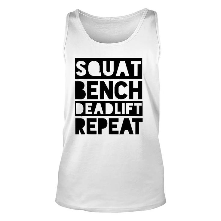 Squat Bench Deadlift Repeat Weight Lifting Gym Unisex Tank Top
