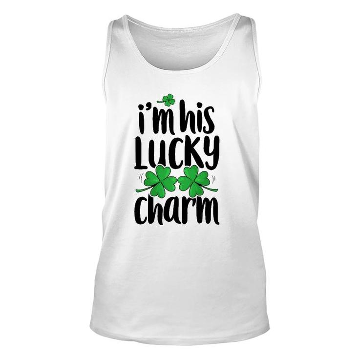St Patrick's Day Couples I'm His Lucky Charm Matching Gifts Unisex Tank Top