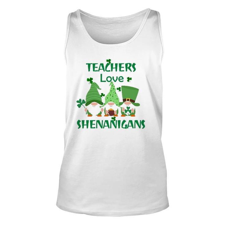 St Patrick's Day S His And Hers Four Leaf Clover Teacher Unisex Tank Top